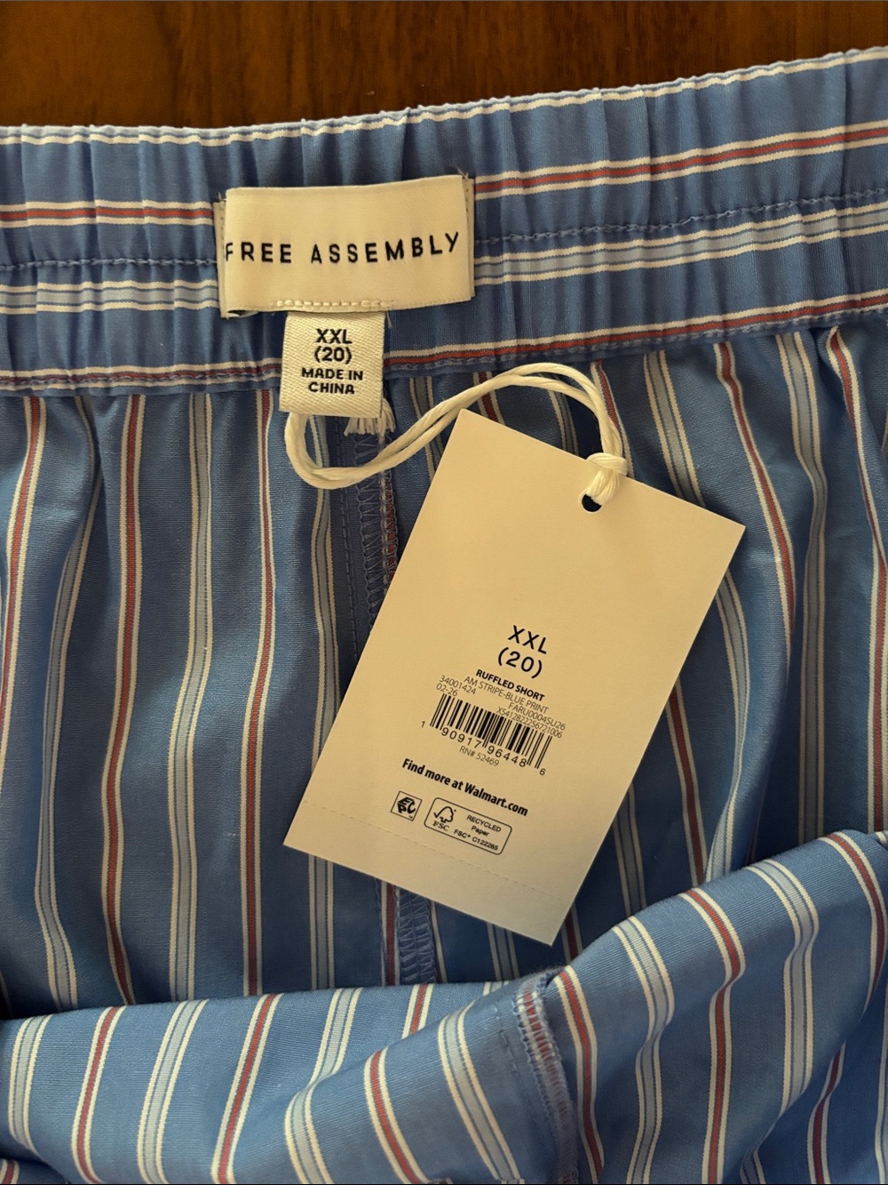 FREE ASSEMBLY STRIPED RUFFLE SHORTS - Picture 6 of 8